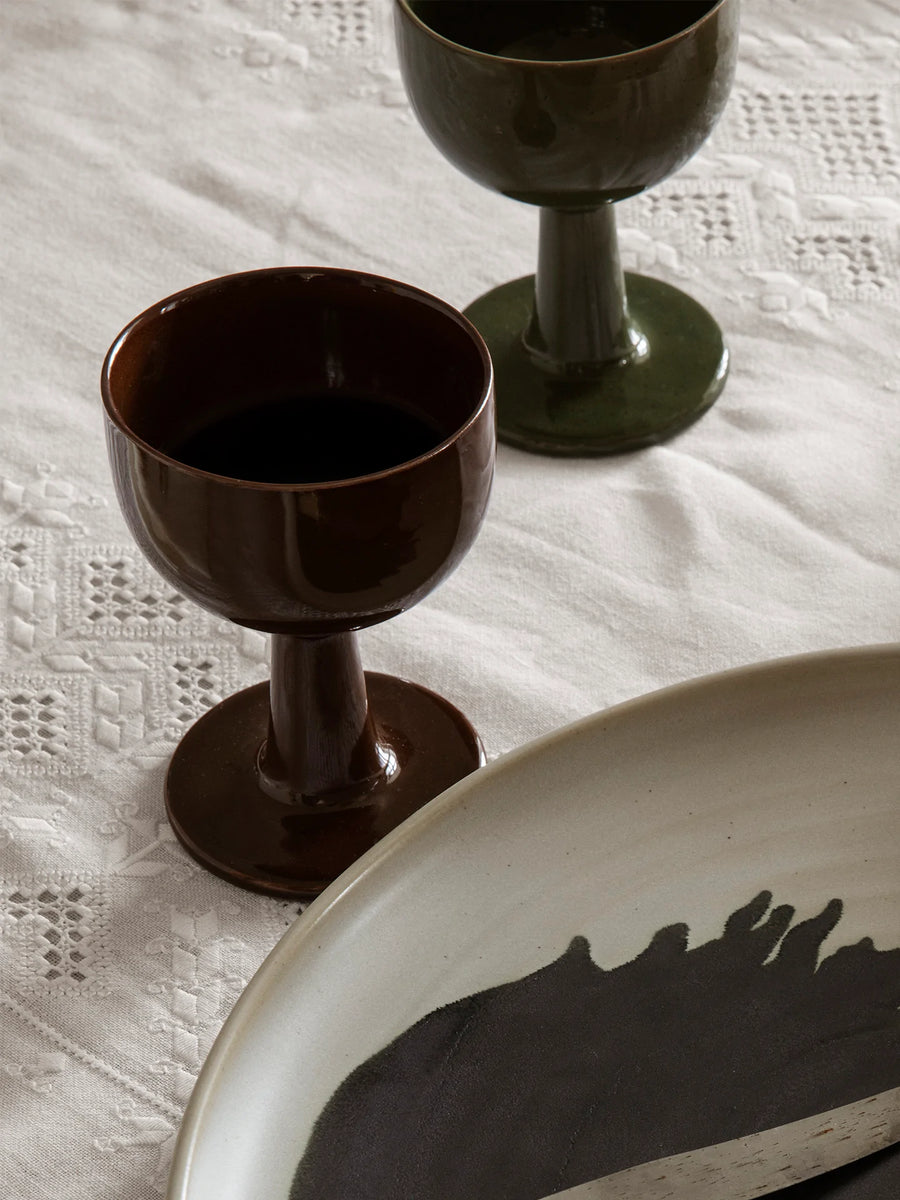 Floccula Wine Glass Green