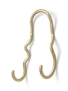 Curved Double Hook Brass
