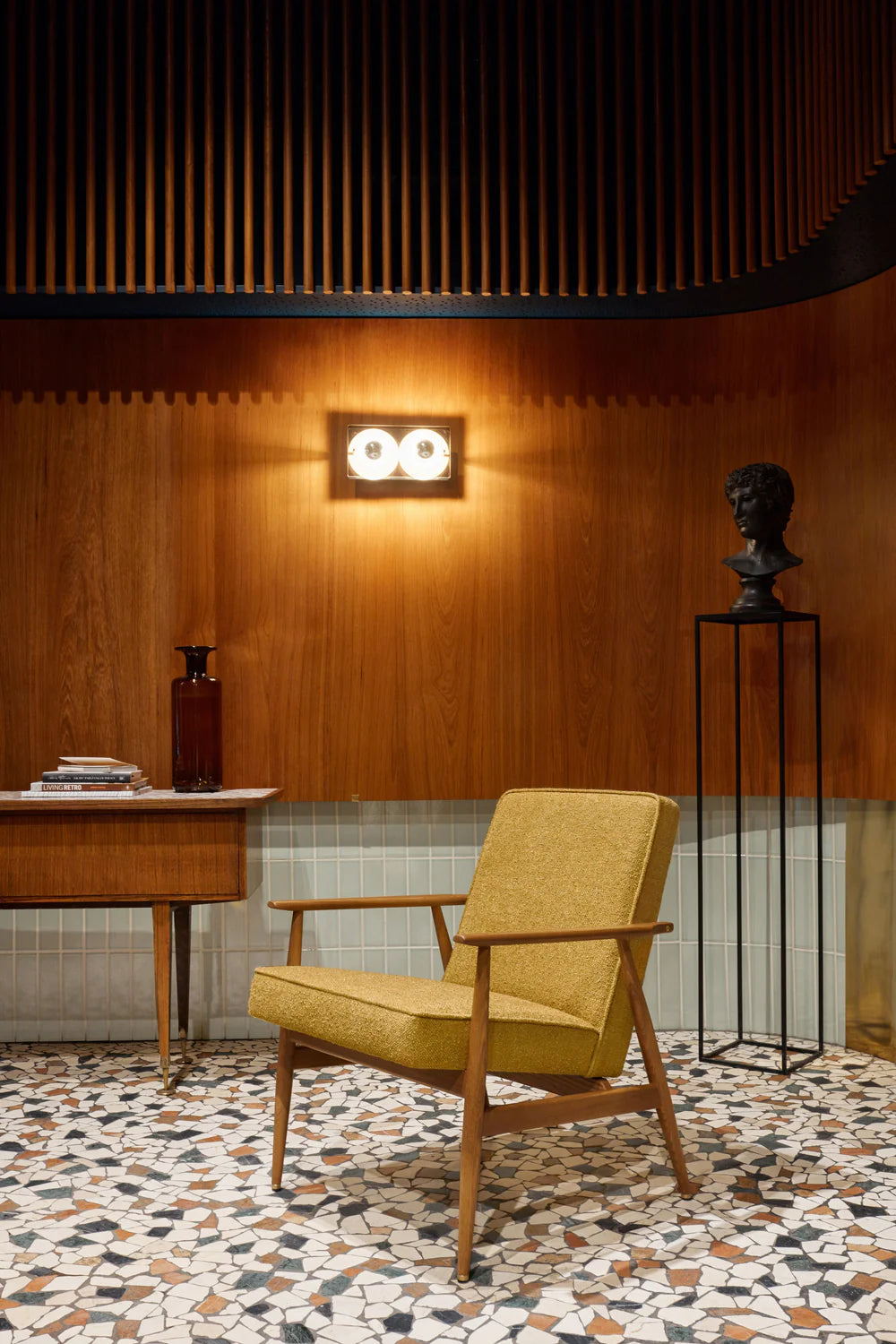 Fox Lounge Chair - in Marble Mustard Fabric