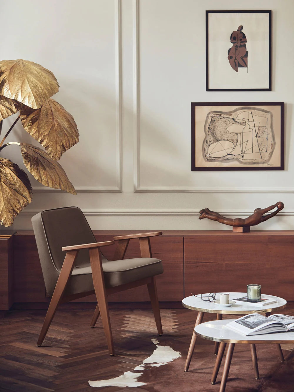 366 Armchair - in Coco Mustard Fabric