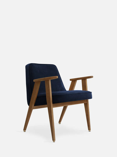 366 Armchair - in Velvet Indigo Fabric