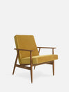 Fox Lounge Chair - in Shine Velvet Mustard Fabric