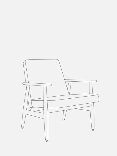 Fox Lounge Chair - in Velvet Indigo Fabric