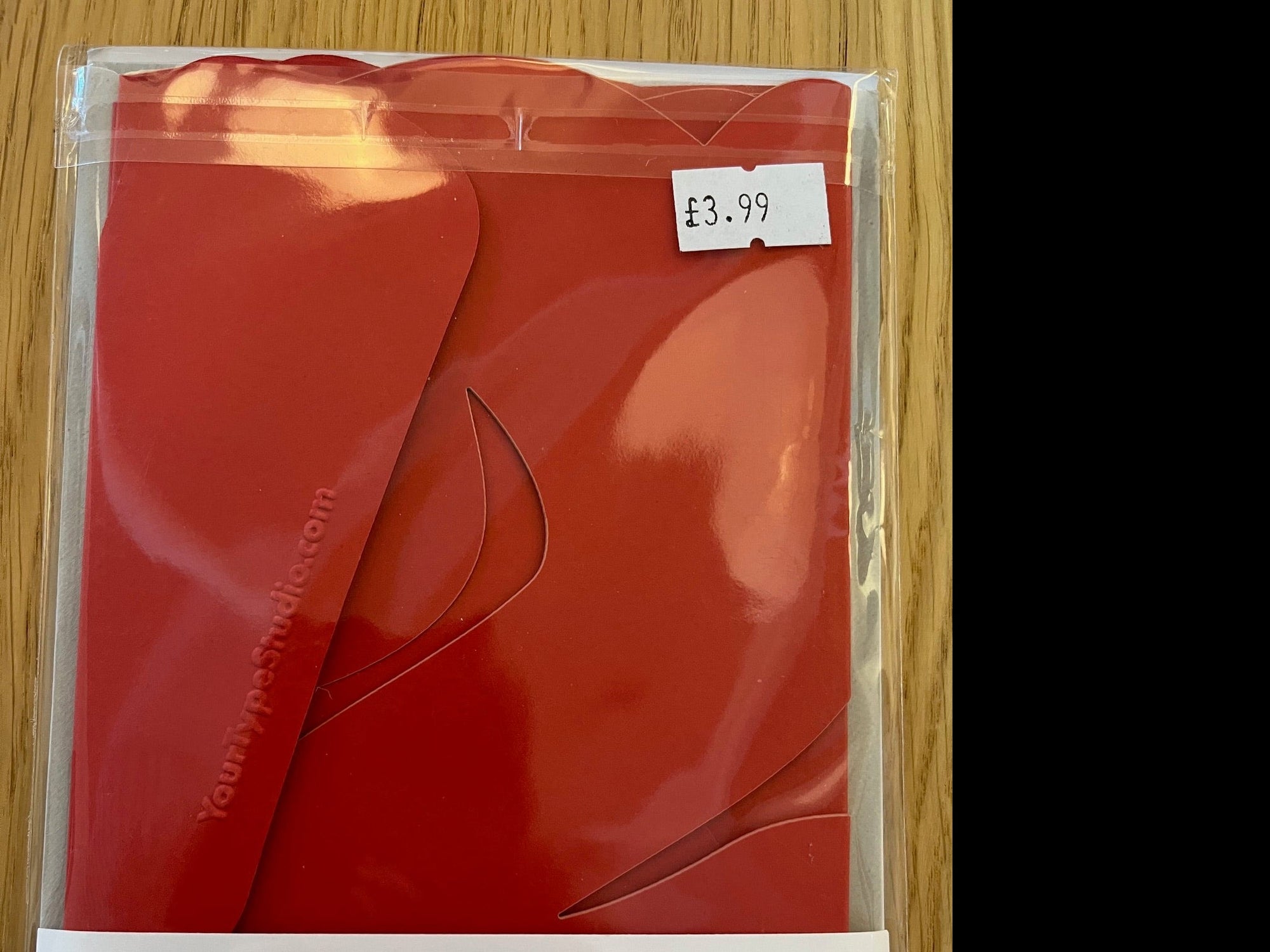 Thanks! free standing typographic card