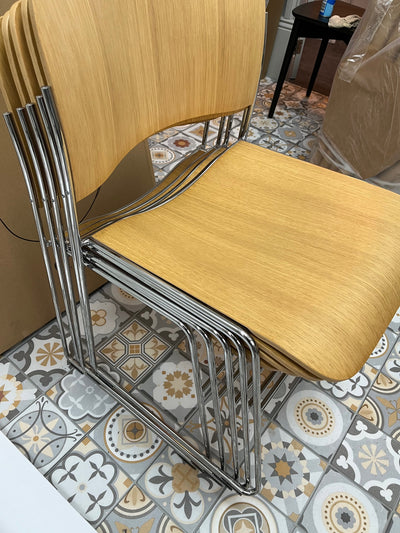 HOWE 40/4 Side Chair Oak Chrome SALE