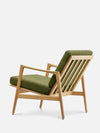 Stefan Lounge Chair - in Boucle Olive Fabric