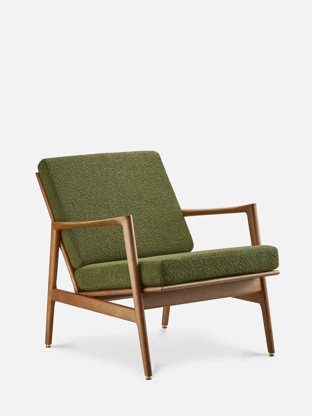 Stefan Lounge Chair - in Boucle Olive Fabric