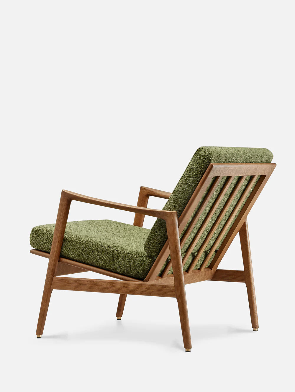 Stefan Lounge Chair - in Boucle Olive Fabric