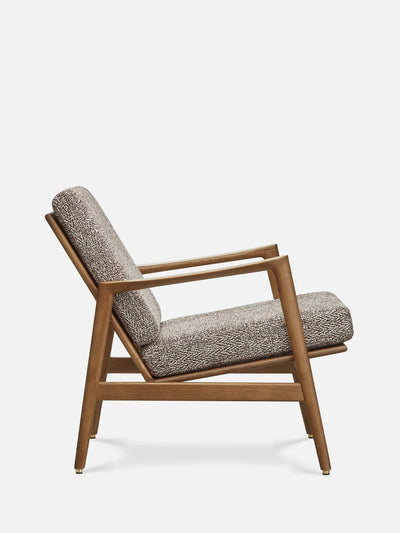 Stefan Lounge Chair - in Braid Brown Fabric