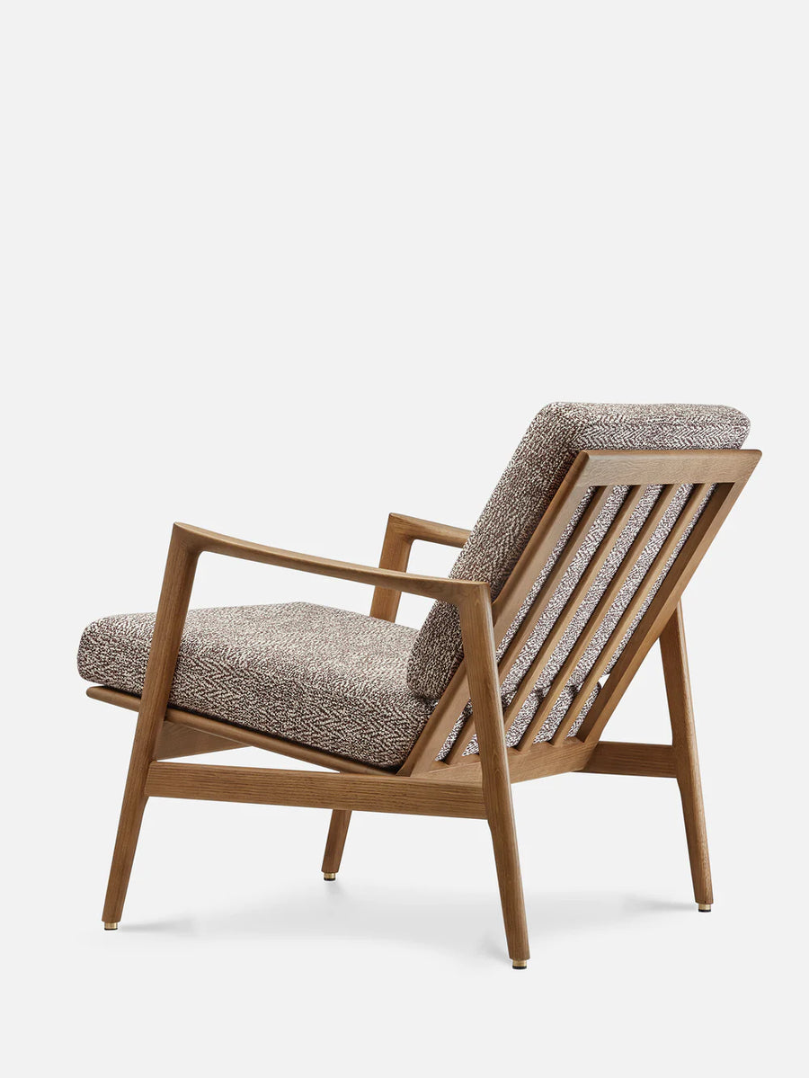 Stefan Lounge Chair - in Braid Brown Fabric