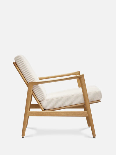 Stefan Lounge Chair - in Cord Creme Fabric