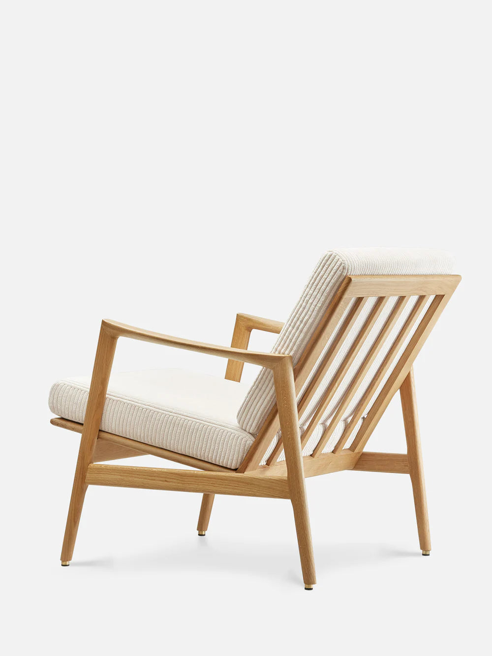 Stefan Lounge Chair - in Cord Creme Fabric