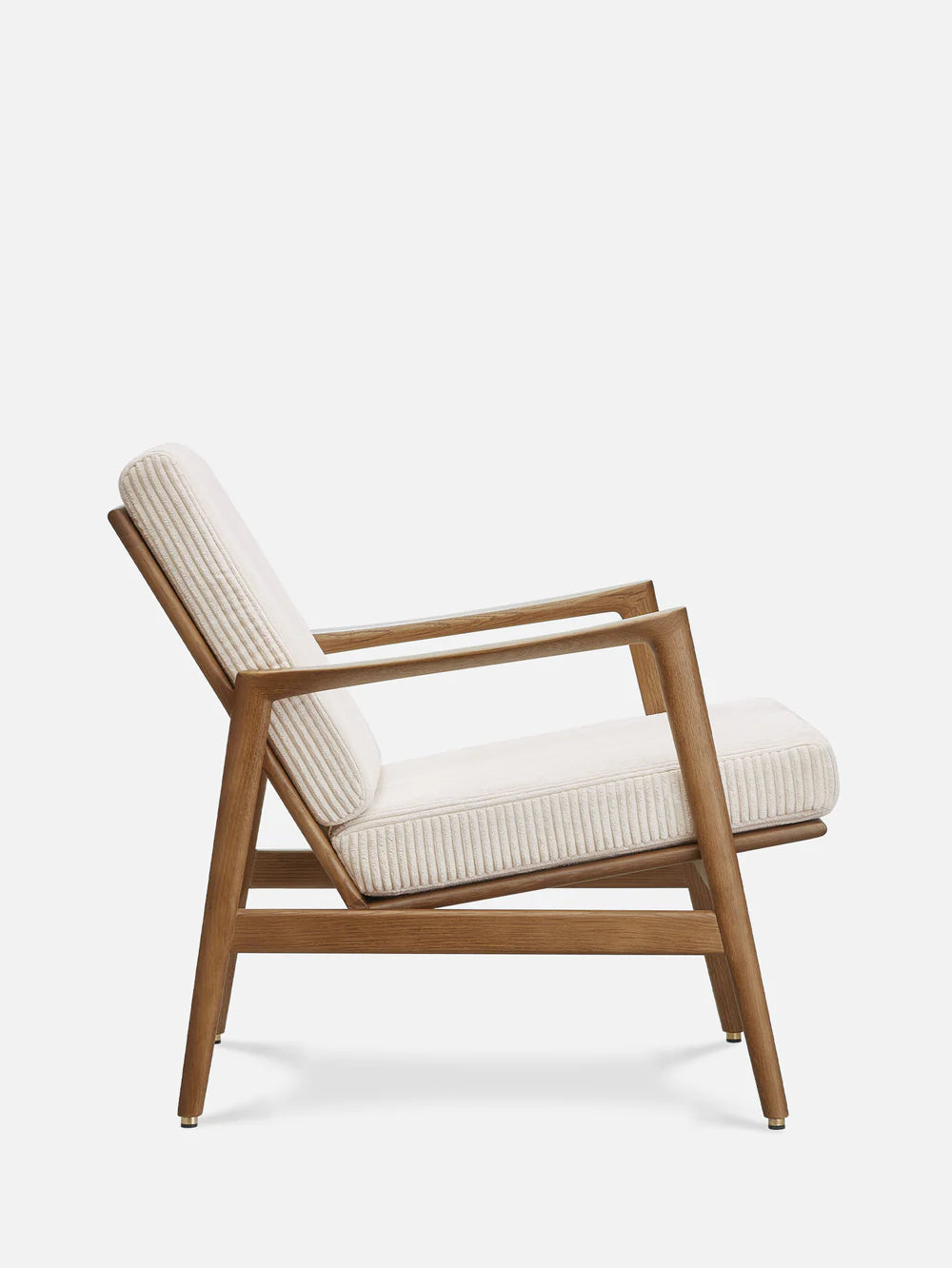 Stefan Lounge Chair - in Cord Creme Fabric