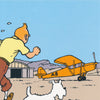 Tintin Greeting Card - Running for Aeroplane