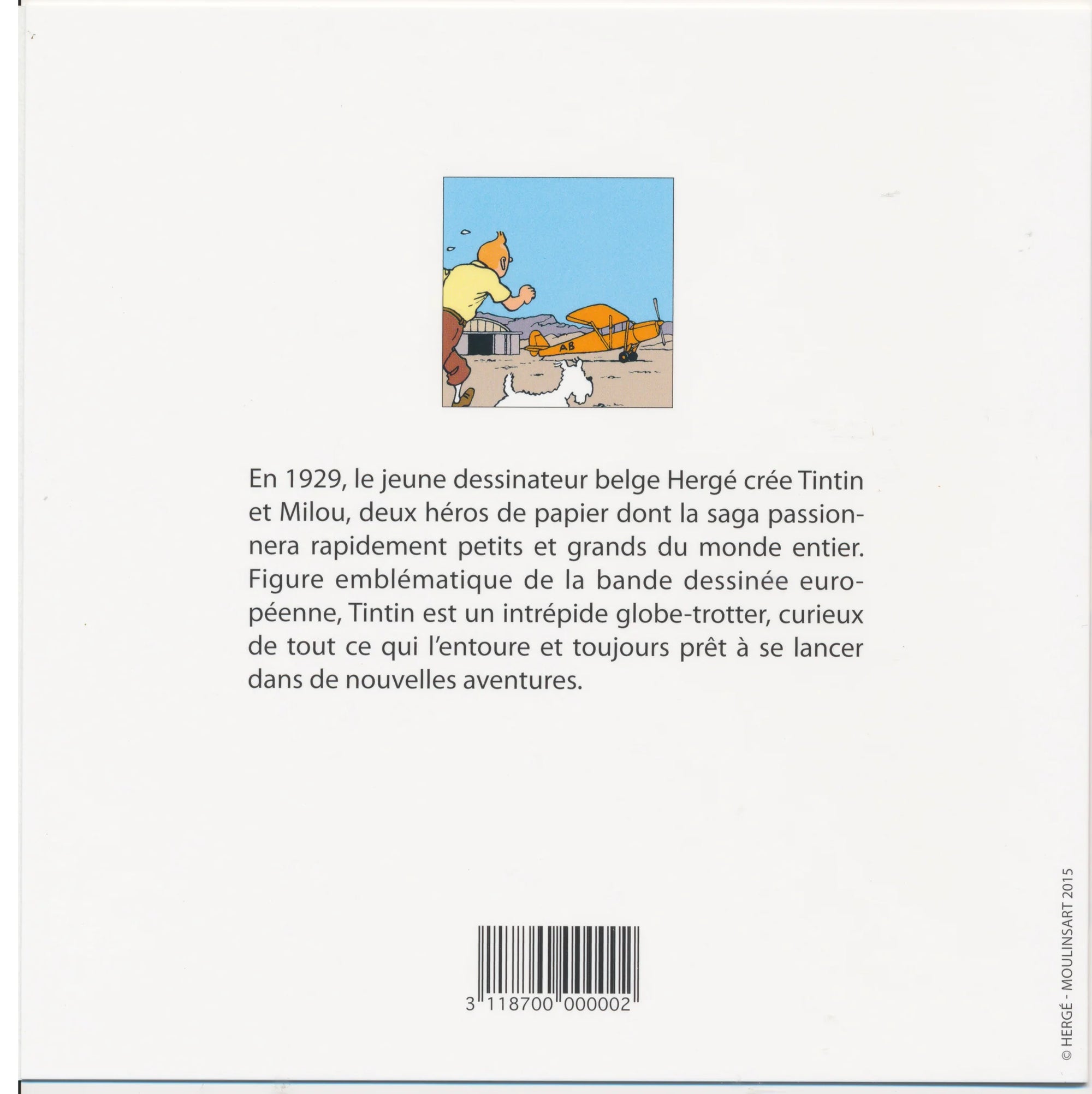 Tintin Greeting Card - Running for Aeroplane