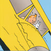 Tintin Greeting Card - Aeroplane Descent