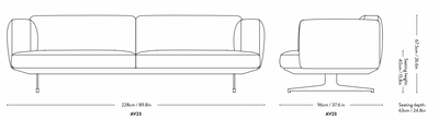 Inland AV23 Sofa 3 Seater