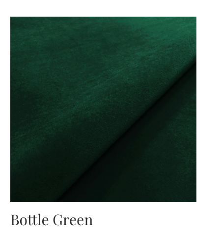 366 Armchair - in Velvet Bottle Green Fabric