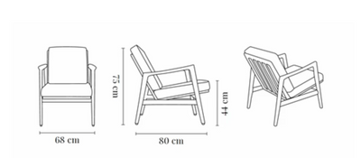 Stefan Lounge Chair - in Marble Mustard Fabric