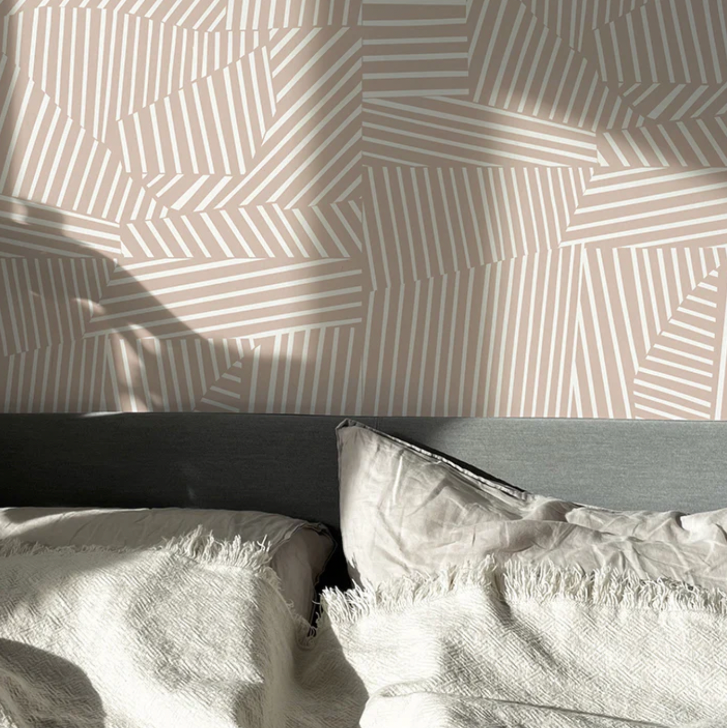 No Rules Aerial Wallpaper in Pink Granite