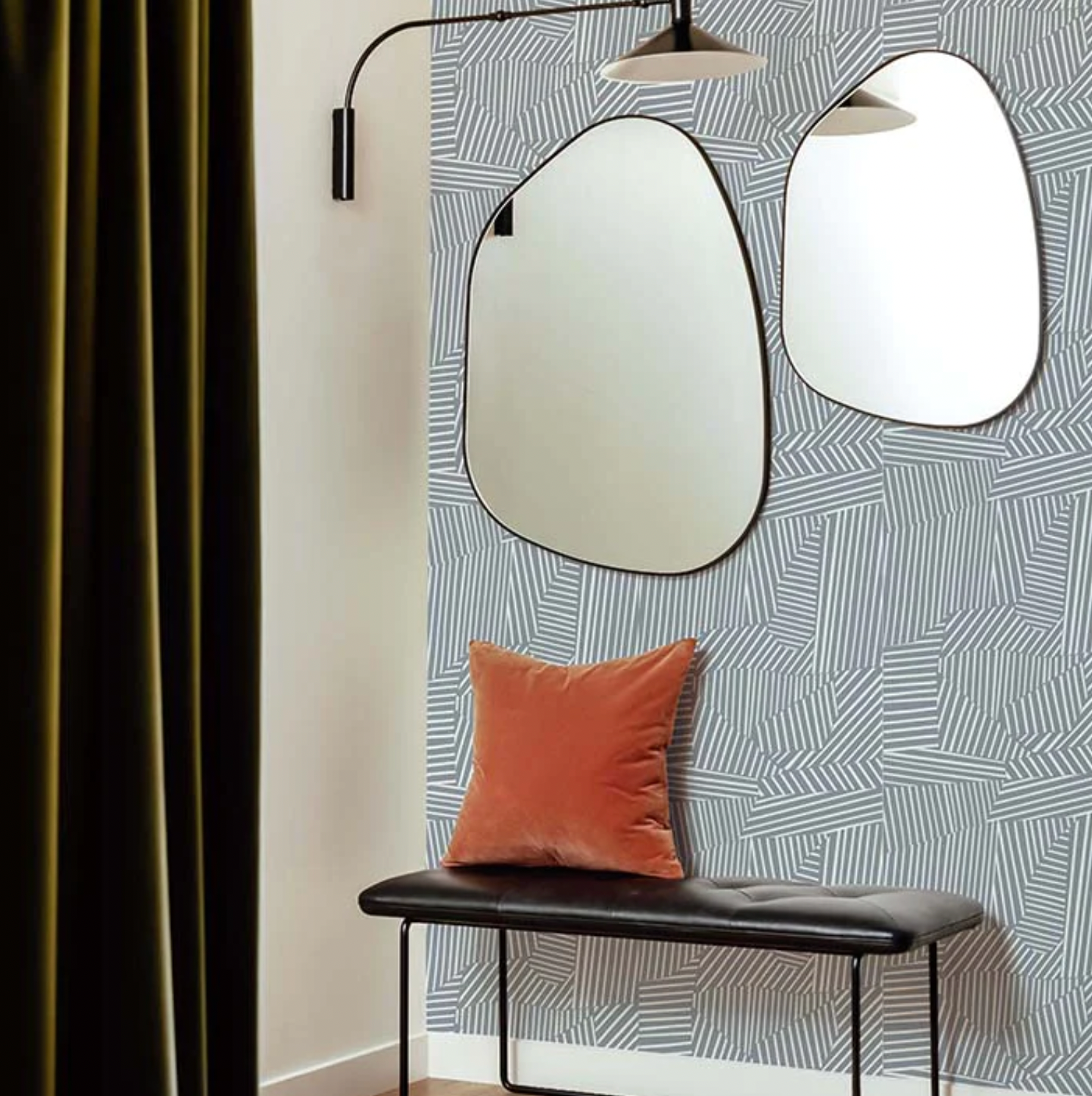 No Rules Aerial Wallpaper in Birch