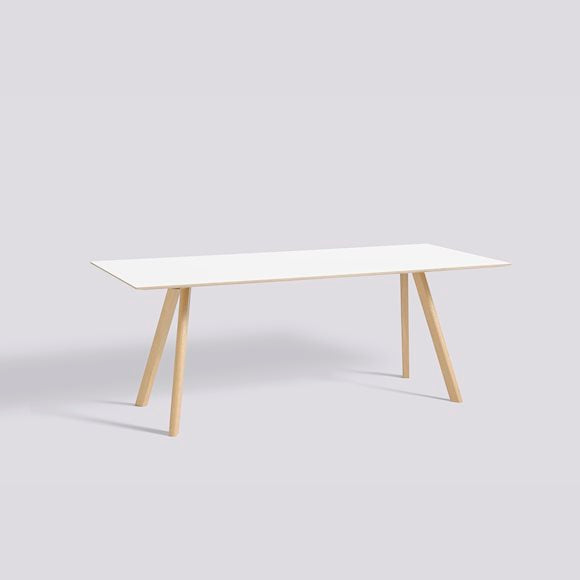 CPH 30 Table White Laminate/ Oak - SALE Ex Display