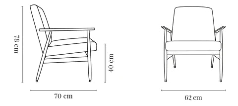 Fox Lounge Chair - in Coco Creme Fabric