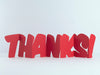Thanks! free standing typographic card