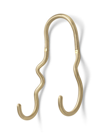 Curvature Double Hook Brass