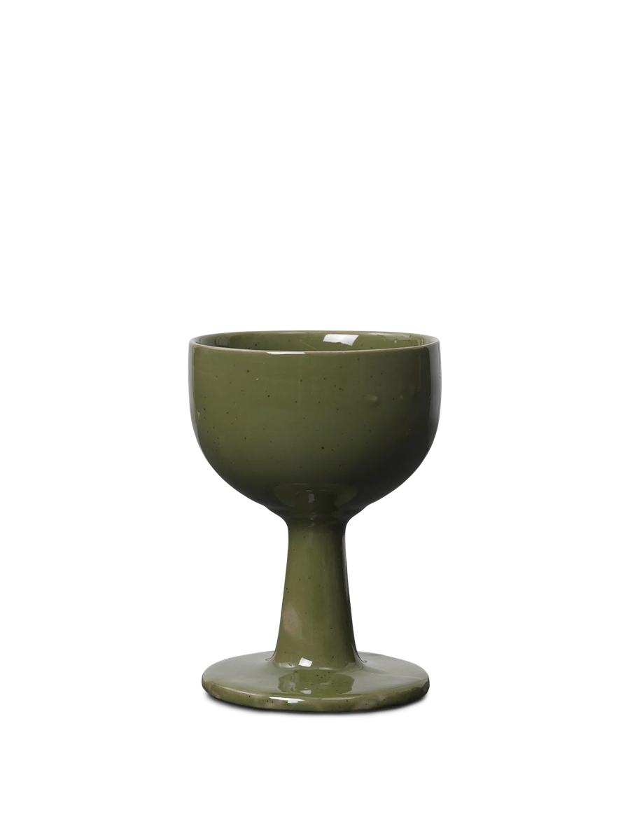 Floccula Wine Glass Green