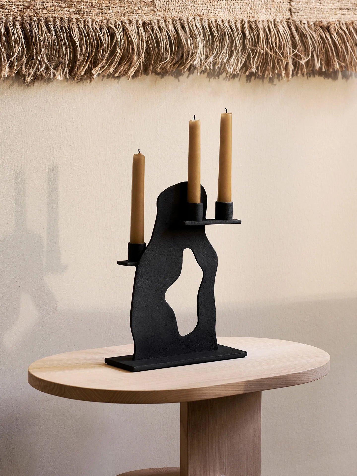 Erode Candle Holder Black Aluminium