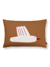 Bird Quilted Cushion Rectangular Sugar Kelp