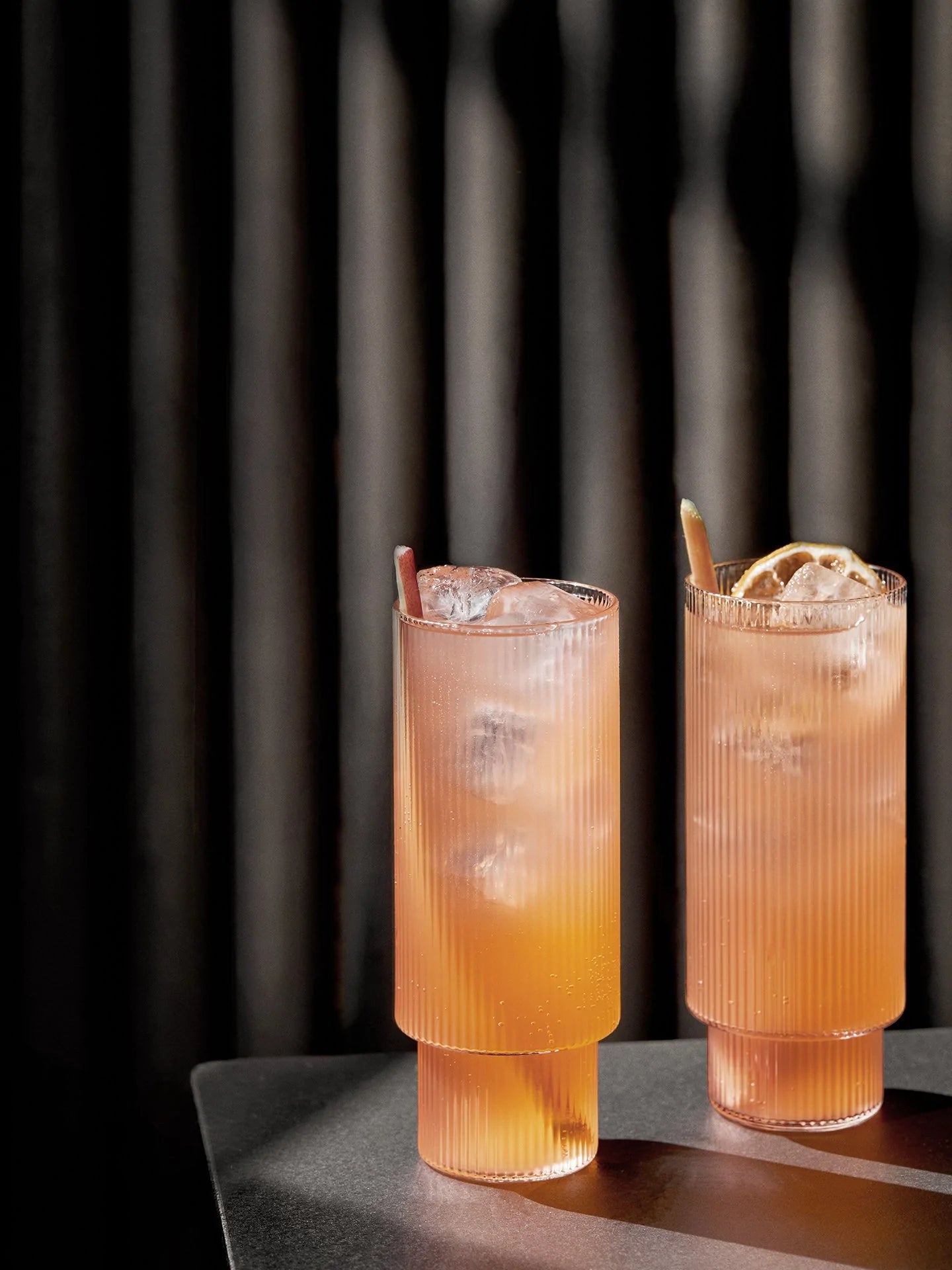 Ripple Long Drink Glasses (Set of 4) Clear