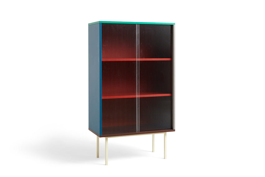 Colour Cabinet Tall with glass doors