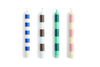 Stripe Candle / Set of 4 Crisp