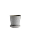Flowerpot with Saucer Small Grey