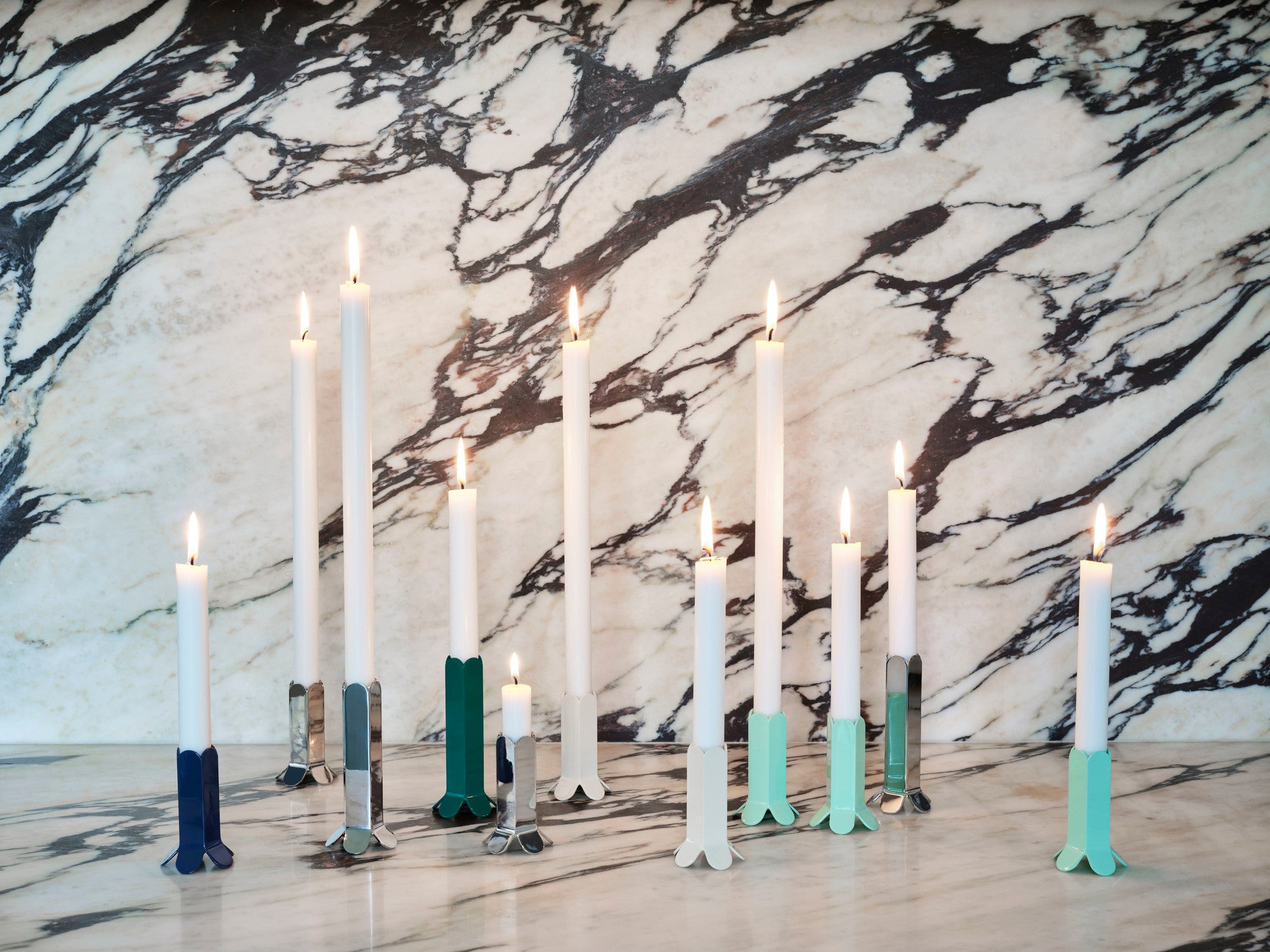 Arcs Candleholder Large Green