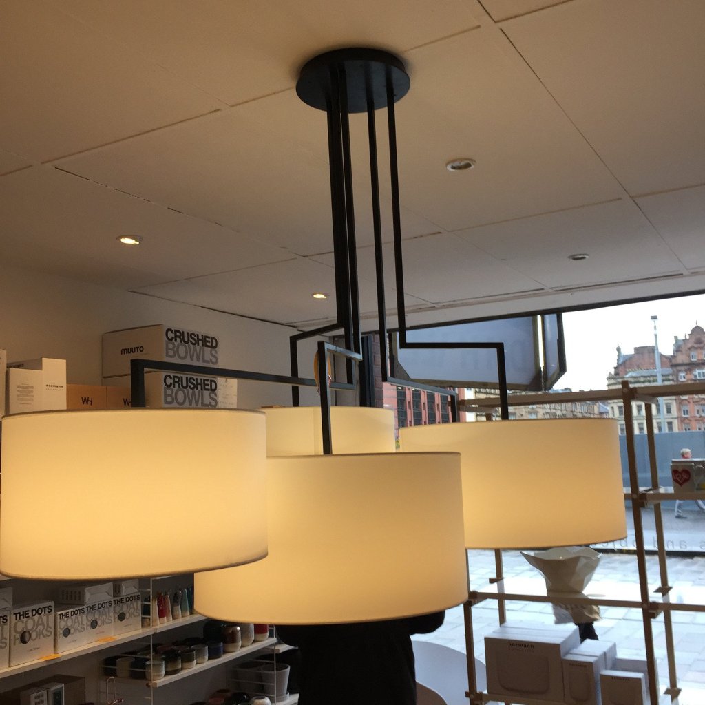 Ex Display - ZEITRAUM Noon 5 Pendant Lamitex Shades
