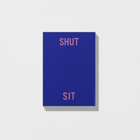 Playtype Postcard Block Shut Up Sit Down