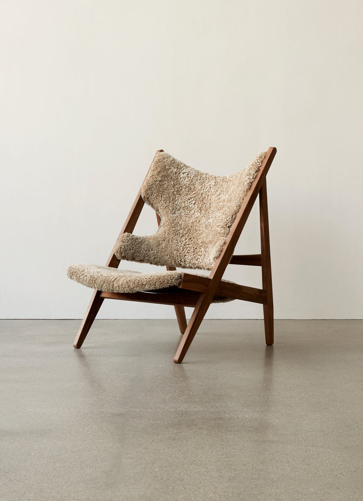 Knitting Lounge Chair, Sheepskin
