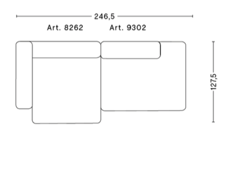 Mags 2.5 Seater Combination 3 LEFT - Hallingdal 116