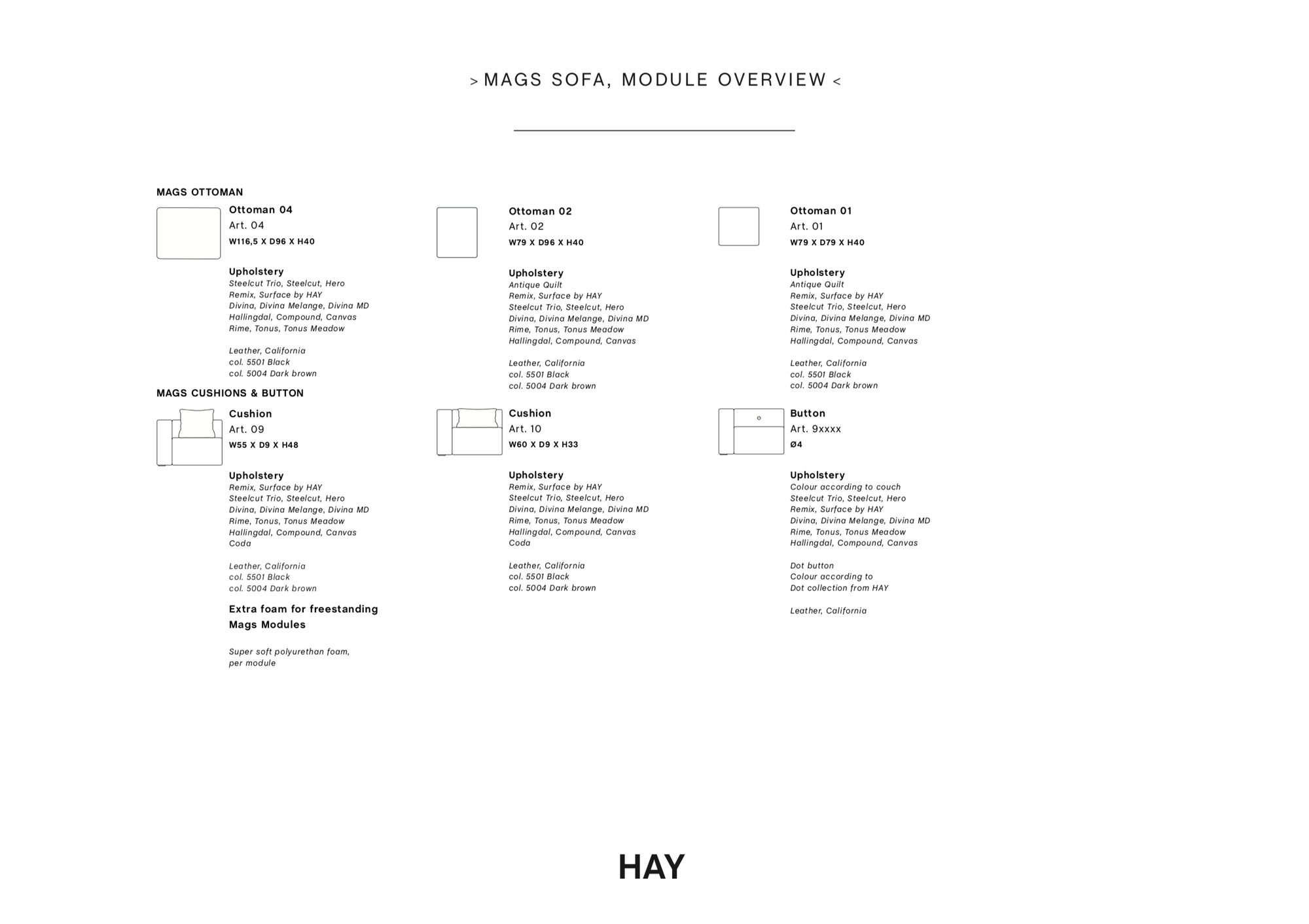 Mags Sofa Module 1061 / Narrow Right End