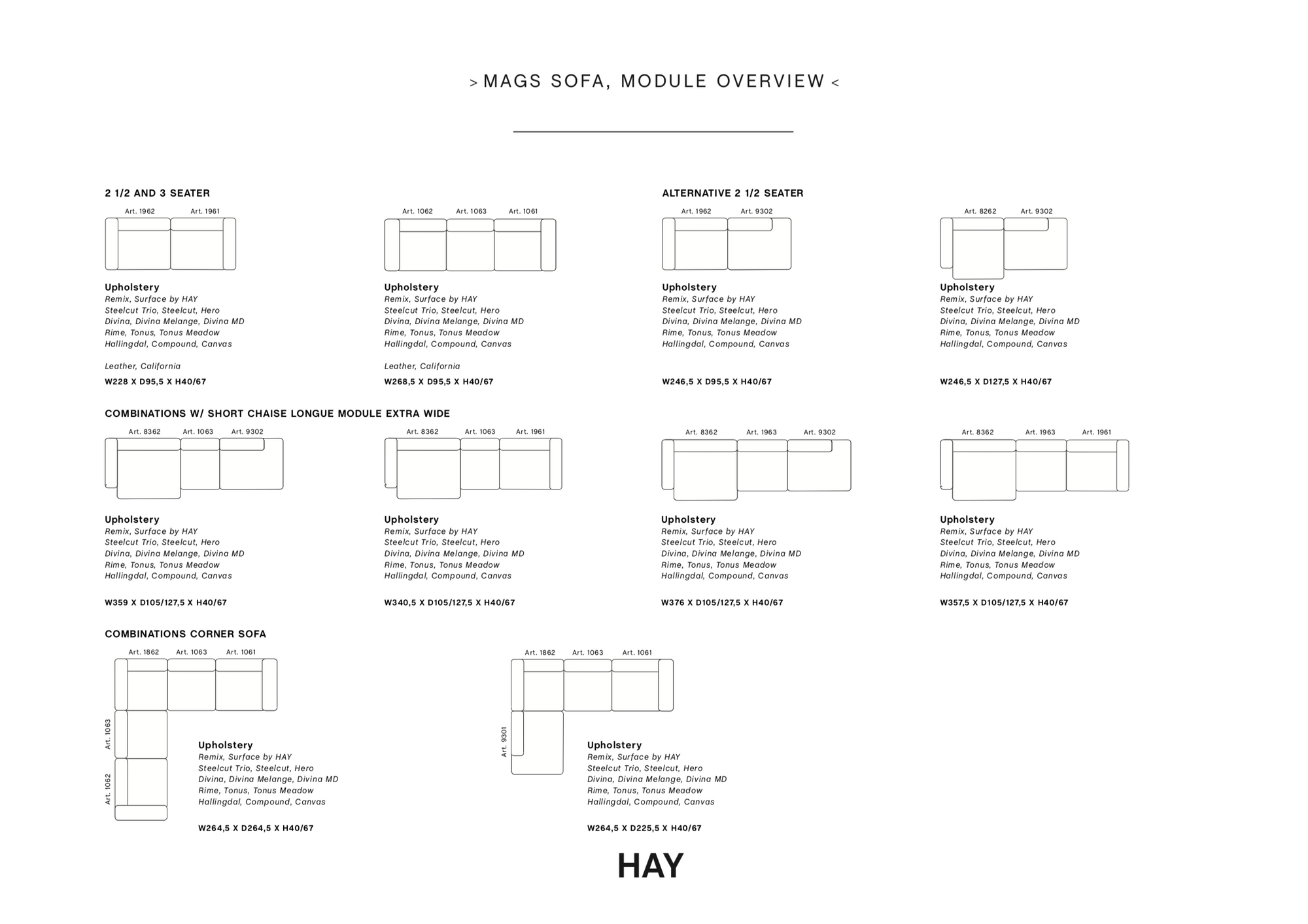 Mags Sofa Module 1063 / Middle Narrow