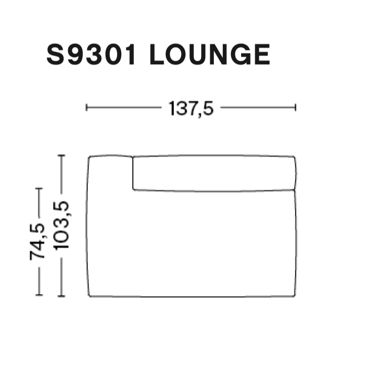 Mags Soft Module S9301 / Lounge / Right End