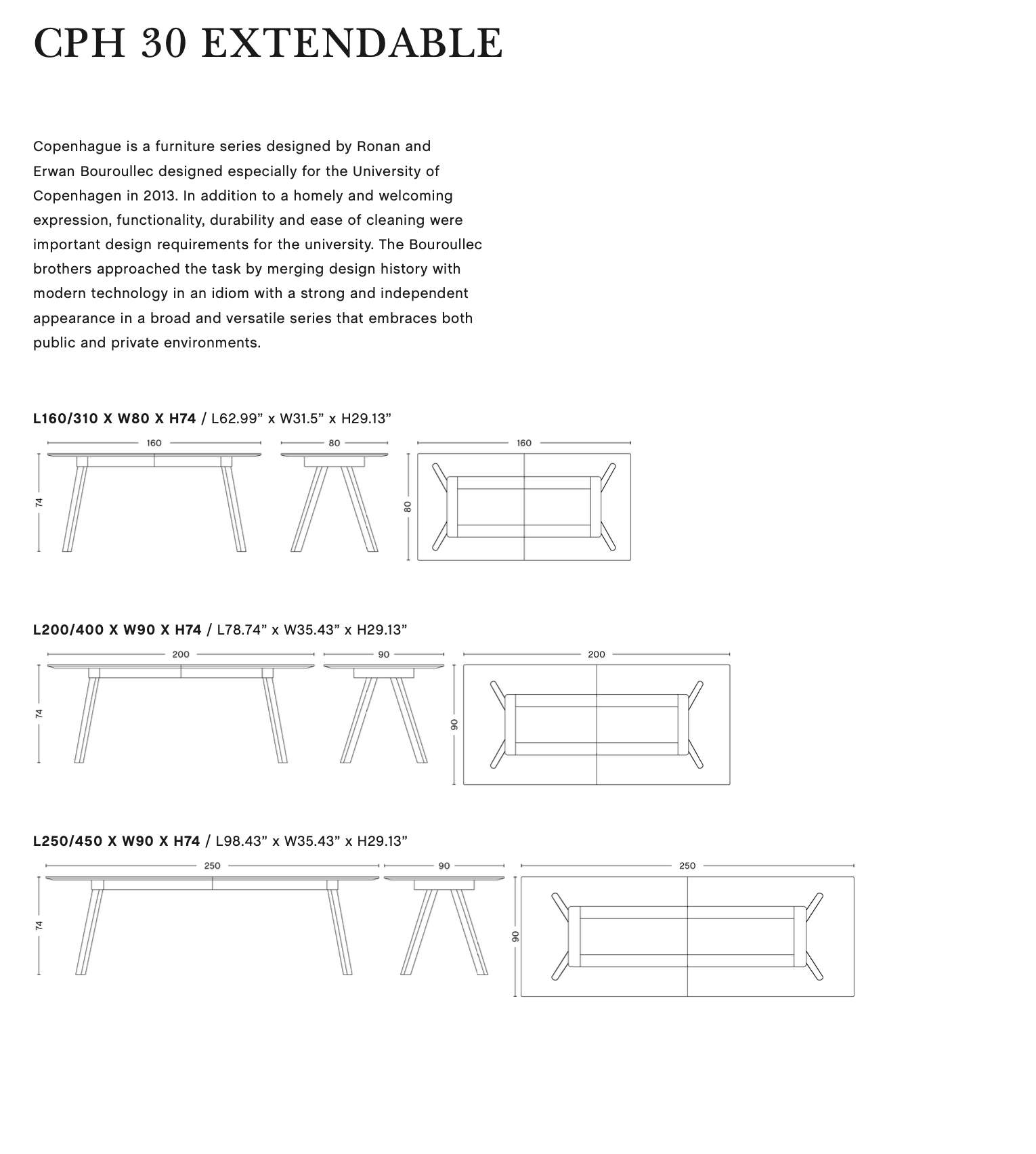 CPH 30 Extendable Table