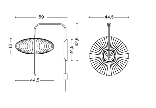 Nelson Saucer Wall Sconce Cabled / S