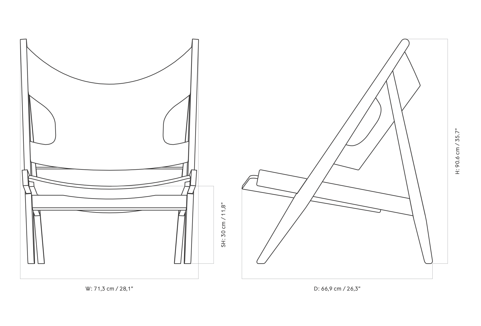 Knitting Lounge Chair, Sheepskin