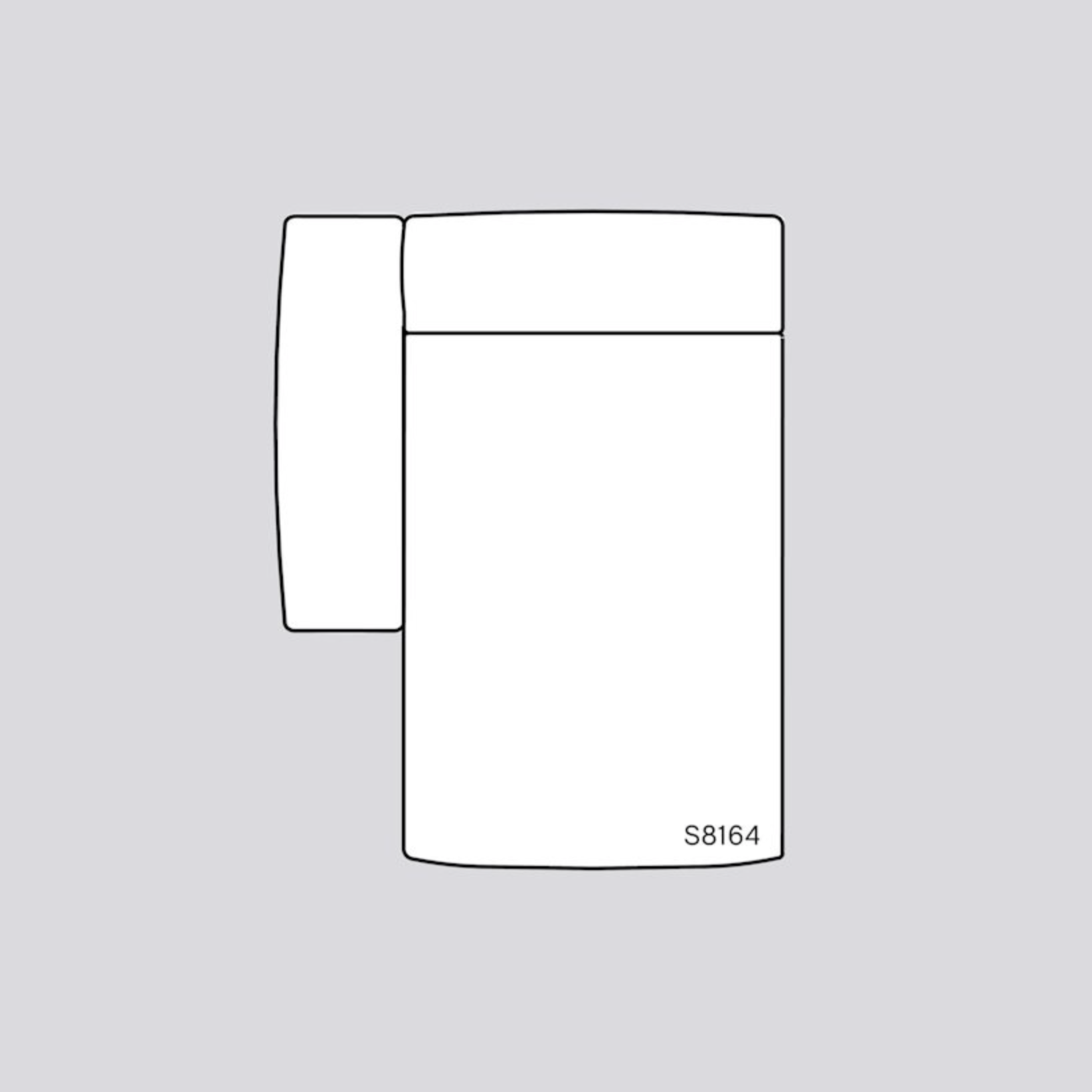 Mags Soft Module S8164 Low Armrest Chaise Longue Short Narrow Left End