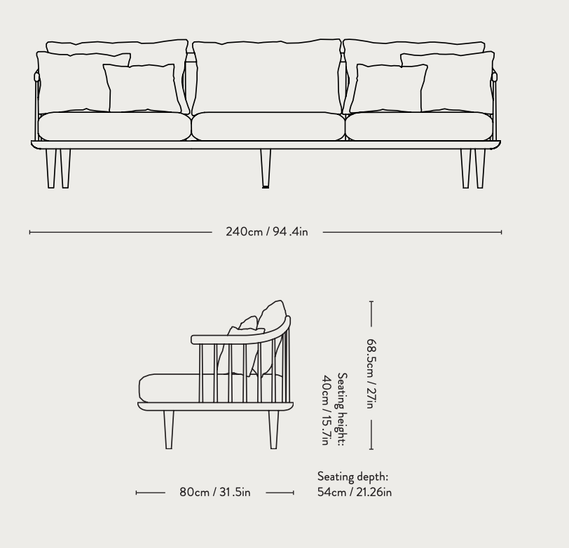 Fly SC12 3 Seater Sofa