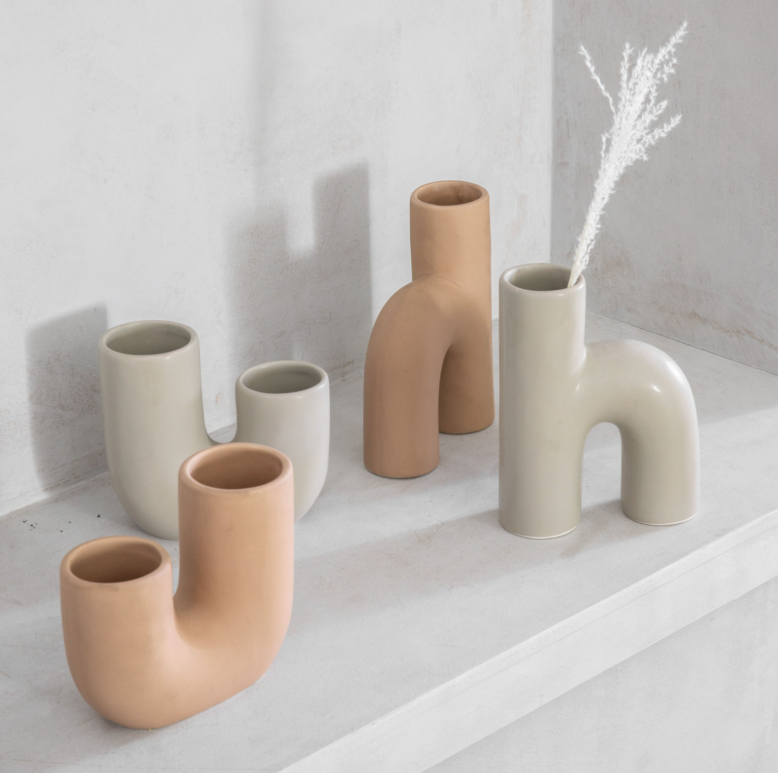 Ovi Vase Beige